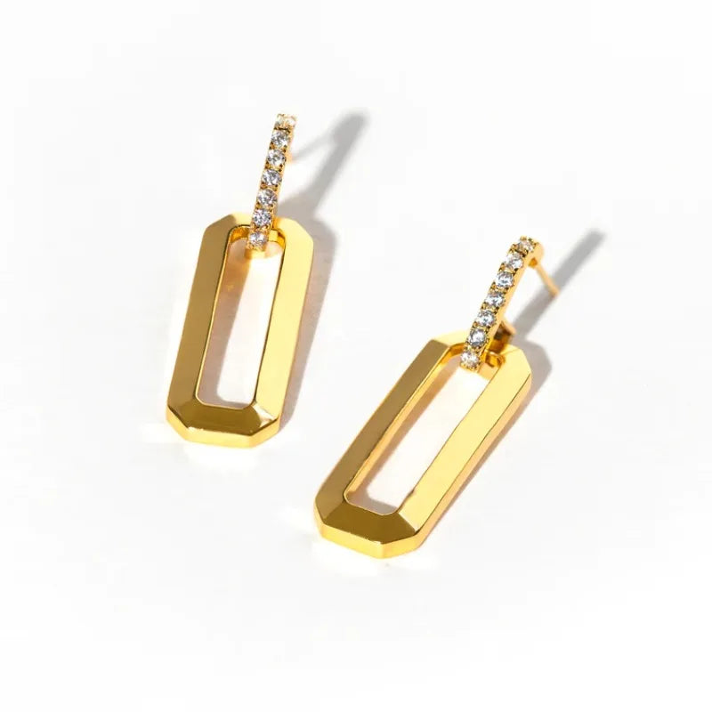 Classic Octagon cut Drop Earrings Classic Octagon cut Drop Earrings